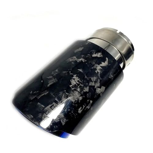 Boquilla Escape Silenciador Escape Fibra Carbono Forjado Brillante Para Coche Punta Recta Universal Acero Inoxidable Decoraciones Tubo Escape(ID 57mm-OD 114mm)