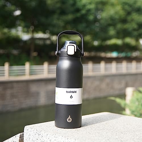 Image of BJPKPK 57oz Insulated Water Bottle with Straw Lid, Stainless Steel Bottle | One-Hand Straw Lid, BPA-Free Leakproof Large Water Bottle with Handle, Keeps Cold & Hot, Vacuum Insulation for Gym & Outdoor