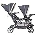 Baby Trend Sit N' Stand Convertible Multi-Use Easy Fold Travel Toddler & Baby Tandem Double Stroller with Safety Harness and Storage Basket, Magnolia
