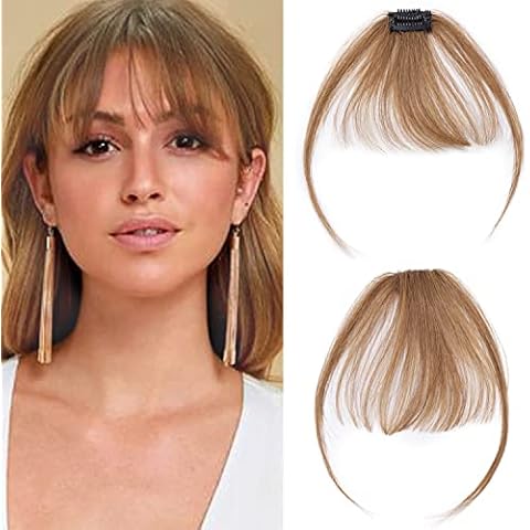 S-noilite Bangs Hair Clip in 100% Real Human Hair Cover