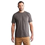 Timberland PRO Herren Base Plate Short Sleeve with Chest Pocket Arbeits-T-Shirt, Dunkelgrau meliert, XX-Large