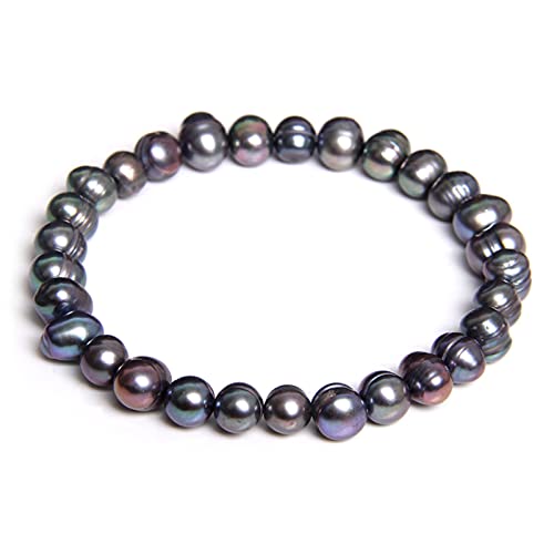 Bracelet de Perles Noires en duo de perles naturelles pour un style quotidien