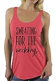 Awkward Styles Sweating for The Wedding Sayings Racerback Tank Tops M Vintage Red