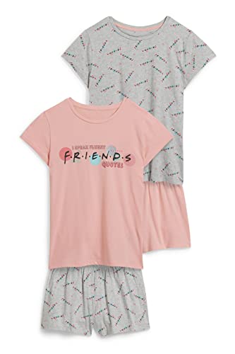 C&A Kinder Mädchen Pyjamas Pyjama 4er Pack|Multipack Regular Fit...