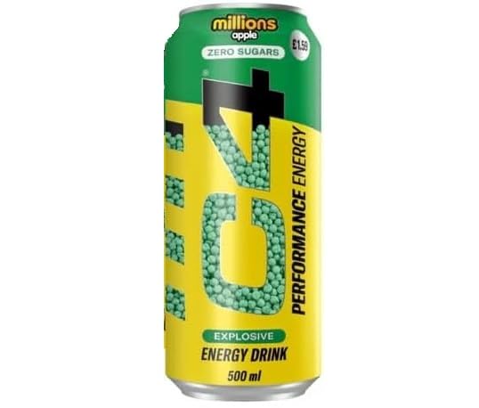 C4 Energy Millions Apple Explosive Energy Drink | Zero Sugar | 500ml