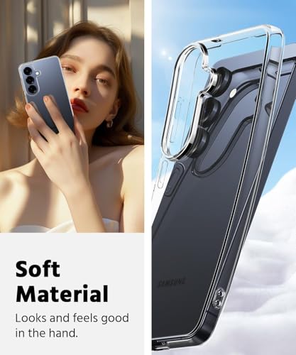 Image of REALCASE Silicone Samsung S26 5G Back Cover Case, Scratch Resistant Protective Crystal Clear Transparent Shock Proof Bumper Back Cover Case for Samsung Galaxy S26 5G