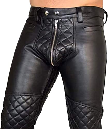 Leather Pants for Men Cowboy Western Traditional Native Casual Fashion Gay Pant2