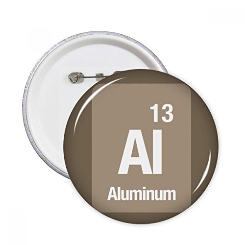 Badge bouton rond Al Aluminium élément chimique idée cadeau multicolore taille M