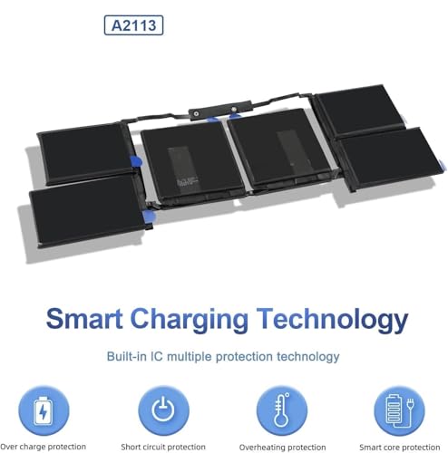 Image of A2141 Battery A2113 Battery for Ma /Book Pro 16 inch 2019 Released Model A2141 EMC 3347 Model Identifier Ma /BookPro16,1 & Ma /BookPro16,4 Capacity 11.36V 99.8Wh 8790mAh (A2141 / A2113)