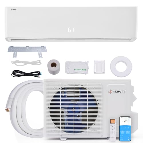 Albott Mini Split Air Conditioner and Heater, 36,000 BTU, SEER2 18, 220V Inverter Energy-Efficient AC with Self-Cleaning, Remote and APP Control, Easy Installation, Cools up to 2500 Sq.Ft.