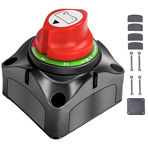 Interruptor Desconexión de Aislador de Batería Impermeable 12V 24V para Coche, Marina, Barco, Náuticos, RV, ATV, UTV, 300/1000 Amperios