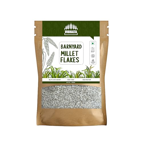 Vishalta Barnyard Millet flakes Natural Grains | High Fiber Food | Healthy Breakfast Cereal Poha/Millet Flakes | Gluten Free | 2 x 200 gm Pack Vishalta Barnyard Millet flakes Natural Grains | High Fiber Food | Healthy Breakfast Cereal Poha/Millet Flakes | Gluten Free | 2 x 200 gm Pack