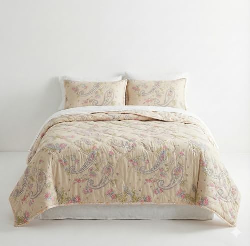 Image of Cotton Quilt for Double Bed Size 180 inchx210 inch | Lightweight Floral Comforter | Reversible All-Season Dohar Blanket (Carry Design)