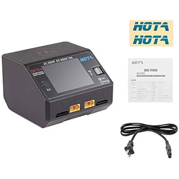 HOTA D6 Pro Lipo зарядное устройство AC 200 Вт DC 650 Вт 15 А для аккумуляторов LiHv NiCd NiMH Lipo с функцией балансировки беспроводная зарядка для телефонов запчасти для RC-моделей дронов и автомобилей