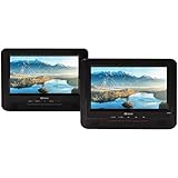 山善 キュリオム ポータブルDVDプレーヤー CPRM対応 9インチ(16:9) ツインモニター AC/DC対応 TFT液晶 PDP-TW90(B)