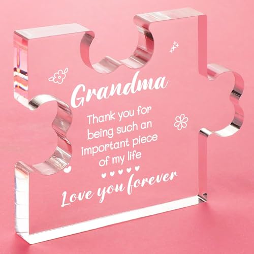 Image of Heart shaped plaque gift (Grandma)