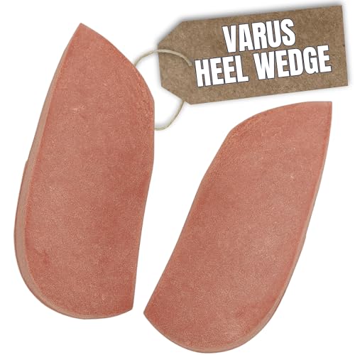 Boxum Ski Varus Heel Wedges – Firm Red Rubber Inserts for Pronation & Supination Correction – Orthotic Insoles for Shoes, Boots & Ski Boots – Medial or Lateral Heel Lift for Foot Alignment (Medium)