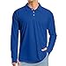 JWNYJFB Sun Shirt Mens Rash Guard Long Sleeve UPF 50 UV Protection Golf Polo T-Shirt Lightweight Hiking Rash Guard Fishing Swim Cooling Shirts Camisas de Pesca para Hombres Royal Blue XL