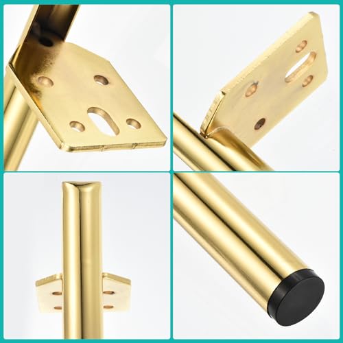 Uxcell 4PCS Metal Furniture Leg Replacement Couch Legs Cabinet Feet Black Modern Furniture Legs DIY Sofa Feet with Screws for Cupboard Table (5 Inch - Image 4