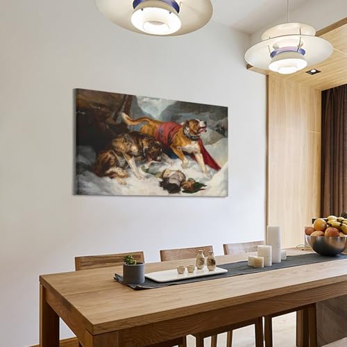 Poster Alpine Mastiffs par Edwin Landseer 40x60cm pour salon