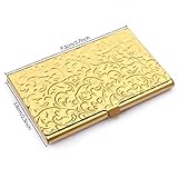 Gold Embossed Damask Business Card Case