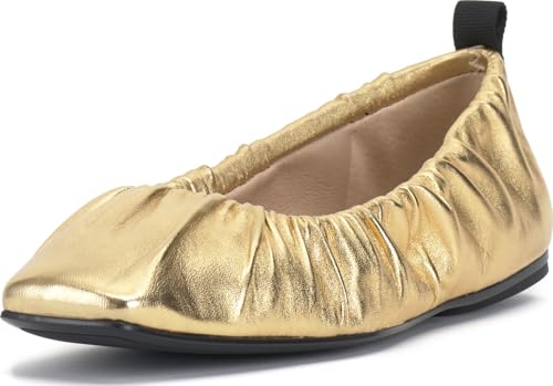 Vince Camuto Women's Verline Mary Jane Flat, True Gold/Black, 9.5