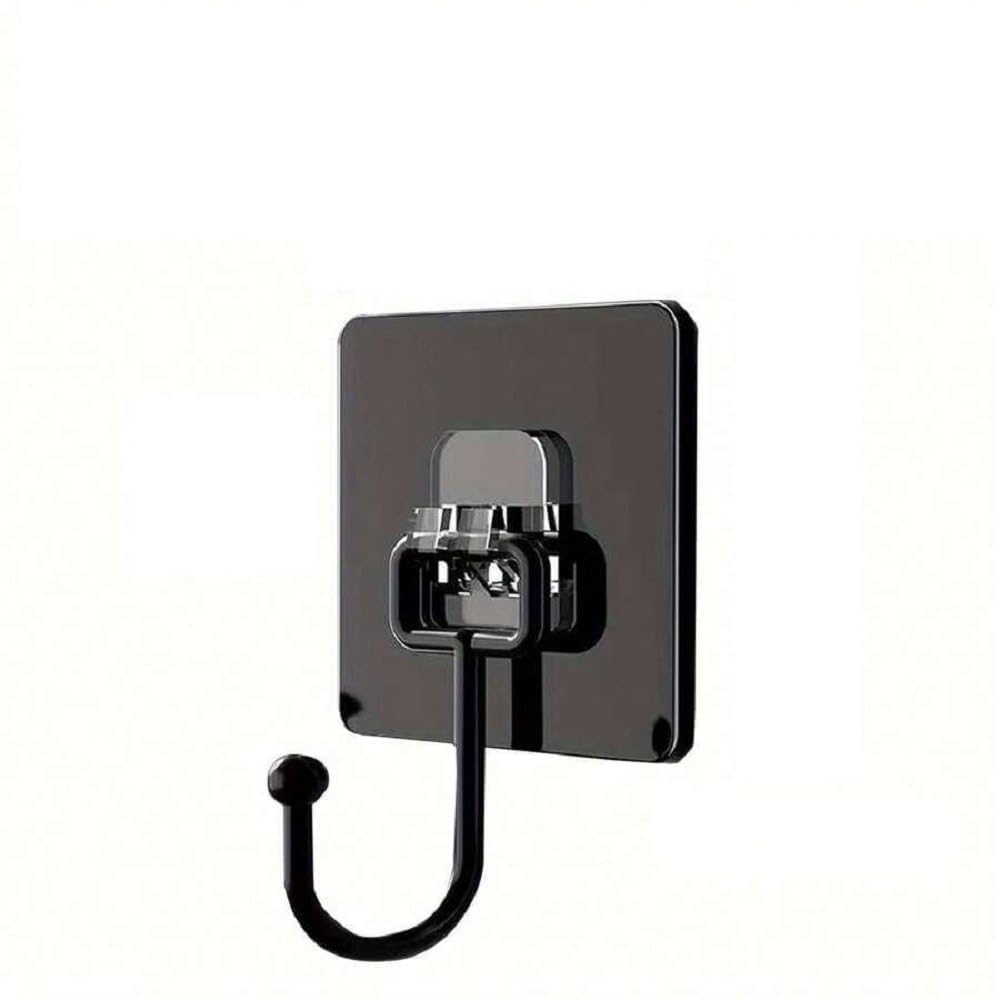 Large Adhesive Wall Hook – Heavy Duty Wall Hanger Hooks for Hanging Without Drill | Waterproof, Rustproof Wall Stick Hooks for Kitchen, Bathroom, Home & Office Use (Big Hook Black, 5) DBH-15-image-48