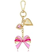 CLASSYZINT Pink Bow Keychain Bowknot Pendant Key Chain Sweet Bow Cute Keychains for Women