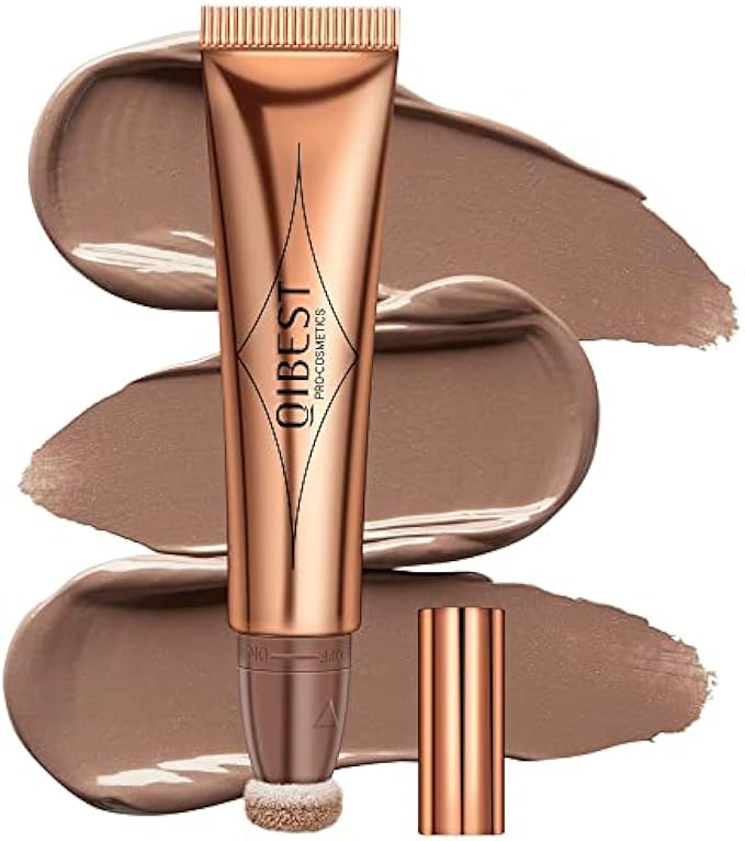 Mysense Liquid Contour Beauty Wand,Gel Cream Contour Bronzer Stick,Blendable Matte Finish Face Shades Pencil,Long Lasting Smooth Moisturize Gliding Face Makeup,With A Sponge Tip,#01 Contour Wand