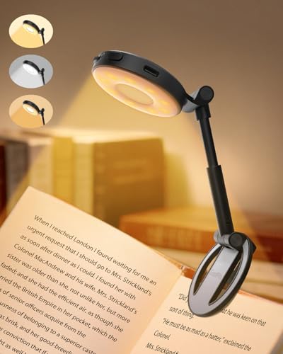 EastPin Leselampe Buch Klemme Bett Buchlampe: 18 LED Leselicht Wiederaufladbar 3 Farbtemperaturen Stufenlos Dimmbar mit Timer & Memory Augenschonend Kinder Klemmlampe Leseratten Geschenke für Frauen