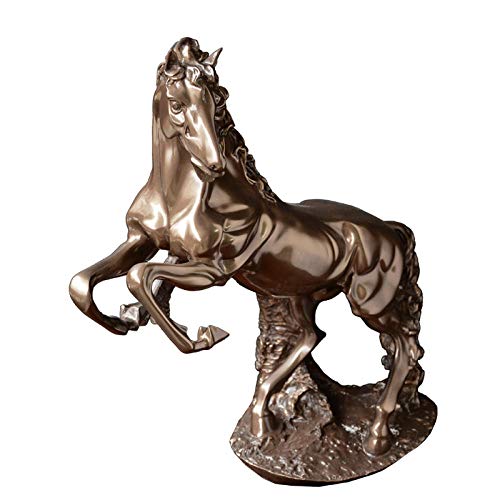 KYUJTYJ Bust Handmade Sculptures Creative Retro Horse Bronze Art Sculpture Home Decoration Resin Crafts Ornaments