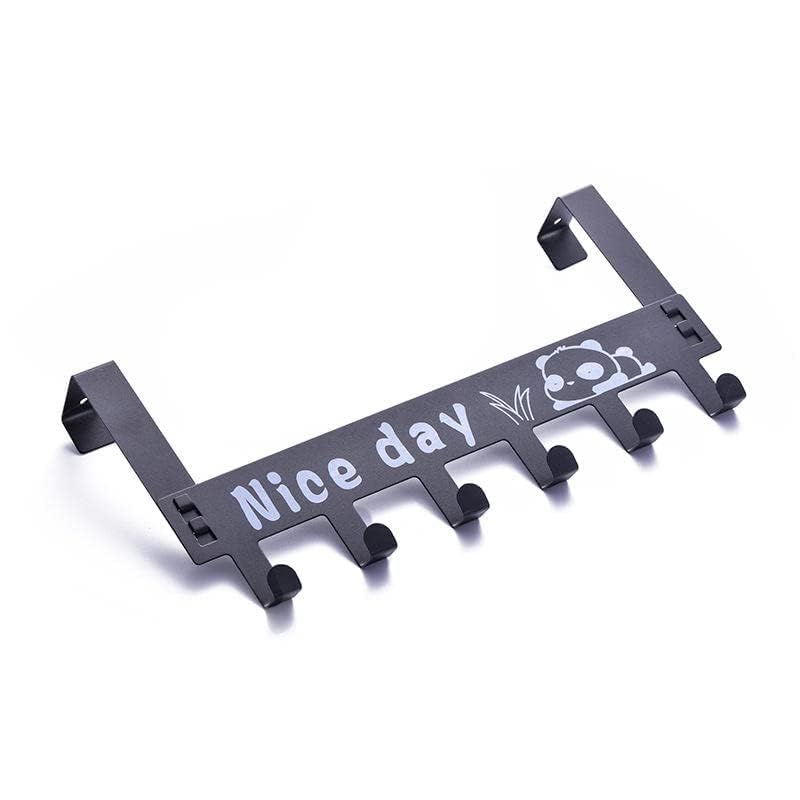 Image of Heavy Duty Carbon Metal Over Door Hanger for Cloths, Drill Free Door Hanging Hooks for Bathroom, Bedroom, Kitchen | Scarf, Coat, Towel Holder | Removable Door Hanger, Carbon Steel (Nice Hanger)