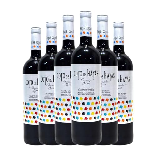 Bodegas Aragonesas Coto de Hayas Garnacha Syrah Campo de Borja 75 cl Vino tinto (Caja de 6 Botellas de 75 cl)