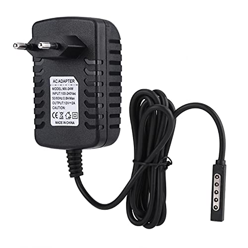 Adaptateur Secteur, 12V 2A Adaptateur Secteur Universel Chargeur de Tablette Adaptateur d'alimentation de Remplacement pour RT/RT2 AC 100-240V 50-60HZ(Prise UE)