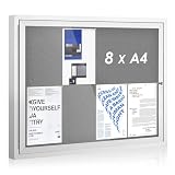 🔑AFFICHAGE SÛR — Les fenêtres claires et résistantes aux éclats permettent une excellente visibilité dans les zones à fort trafic ou publiques. Il est pratique de publier et de mettre à jour des documents d'avis sous la protection des portes verrouillables et des mécanismes à clés (livré avec 2 clés). Les portes en acrylique verrouillables protègent les informations contre le vol et le vandalisme.