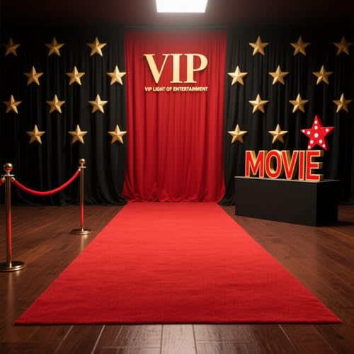 Extra Thick 3x15Ft Red Carpet Runner for Party, Non-Slip TPR