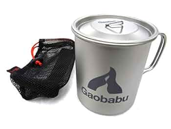 Gaobabuチタンマグカップ400ml ガオバブ(Gaobabu)☆Gaobabuチタンマグカップ 400ml フタ