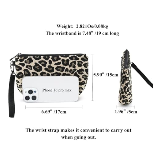 Image of Small Wristlet Wallets for Women, Zip Clutch Bag with Wristlet Pouch, 3-Zipper Original Design