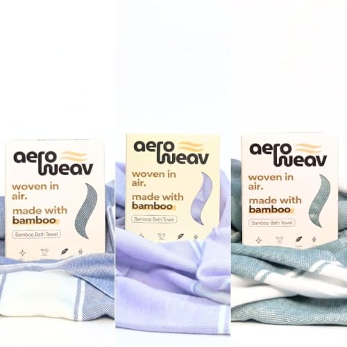 Image of Ultra Lightweight Bamboo Bath Towel-Set of 3| 155x80 CM| Quick Dry, Highly Absorbent, Skin-Friendly & Eco-Friendly Towels |Perfect for Daily Use, Travel (Less Than 200gm) & Gifting