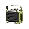 Dreamwave Rockstar Mini Bluetooth Speaker, 29-Hour Continuous Playback, Silicone Grip Carry Strap, mic-Compatible for Karaoke, Portable Speaker Ideal for Beaches, Pools and Street jams（Green）