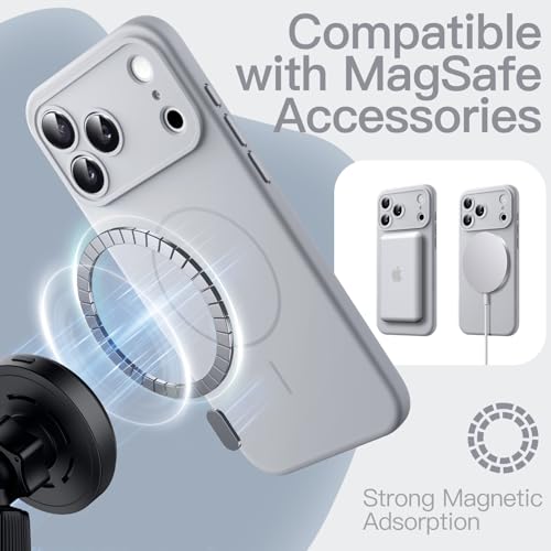 Image of JETech Magnetic Silicone Case for iPhone 17 Pro Max, Grey