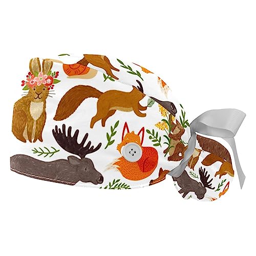 Berretti bouffant animaux de la forêt pour le travail quotidien