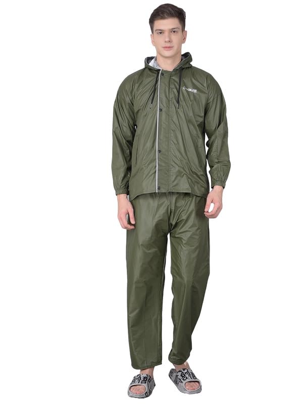dollar Rainguard Men's PVC Full Sleeve Solid Reversible Raincoat Set with Adjustable Hood and Pocket-picture-20
