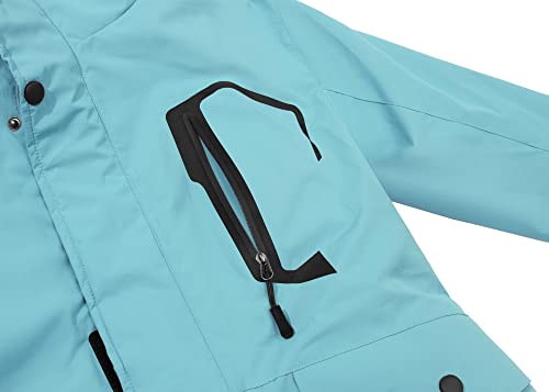 Image of Women's Waterproof Ski Jacket Mountain Rain Winter Coat Windproof Skin Hooded Jacket