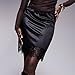 KMBANGI Women Lace Satin Mini Skirt Y2K Lace Trim Silk Slip Skirt Low Rise Bodycon Short Underskirt Streewear