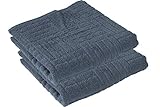 aus 100% Baumwolle Schiesser 2er Set Handtuch 50 x 100 cm anthrazit Bad WC