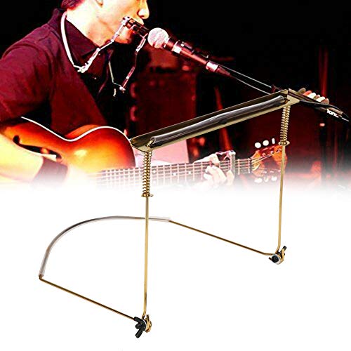 Harmonica Stand, Harmonica Neck Stand Comfortable Easy To Carry Easy To Use Durable For School For Beginner For Home For Practice(24-Hole Gold) #TOP3