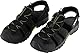 CRESSI Unisex-Adult Luca Black/Yellow 45 Bequeme Trekking Sandale ideal für Outdoor Abenteuer, Schwarz/Gelb