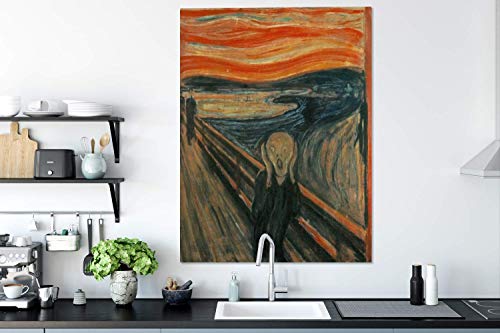 MuchoWow Canvas Schilderij Decoratie - 90x120 cm - De schreeuw - Edvard Munch - Wanddecoratie Muurdecoratie Woonkamer… - Afbeelding 6