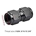 EVIL ENERGY 6AN Female to 6AN Female Straight Swivel Coupler Union Fitting Adapter Aluminum Black